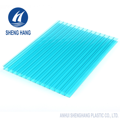 Tấm lợp nhà kính Polycarbonate đôi tường chống cháy Khả năng truyền tải cao