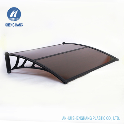 Cửa sổ tiêu chuẩn Cửa sổ nhựa Polycarbonate ngoài trời Mái hiên 3,3 * 3,9ft Màu nâu