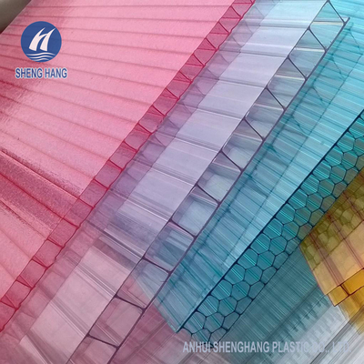 Tấm polycarbonate 6mm đôi tường rõ ràng và có màu