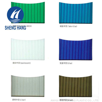 Tấm polycarbonate 6mm đôi tường rõ ràng và có màu