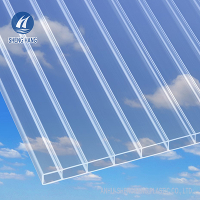 8mm Polycarbonate rỗng Tấm chống tia UV Tường đôi