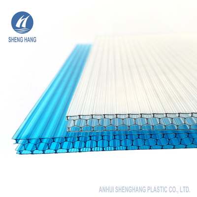 Chống tia cực tím Chống tác động Tấm polycarbonate tổ ong Nhựa PC cách nhiệt
