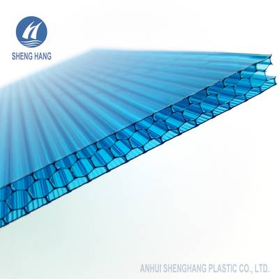 Chống tia cực tím Chống tác động Tấm polycarbonate tổ ong Nhựa PC cách nhiệt