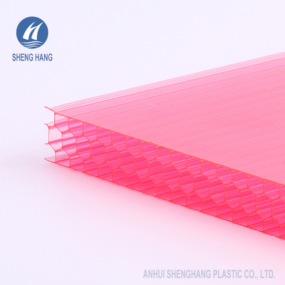 Chống tia cực tím Chống tác động Tấm polycarbonate tổ ong Nhựa PC cách nhiệt