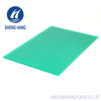 Tấm Polycarbonate 5800mm 4mm Đôi tường màu xanh lá cây Nâu chống va đập