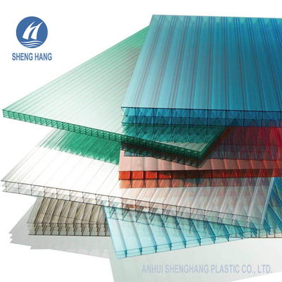 Hội thảo Tấm lợp Polycarbonate đôi tường SGS 10mm Tấm lợp đồng