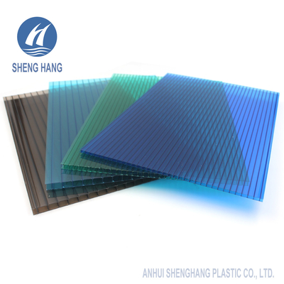 Tấm polycarbonate hai lớp UL94 V2 2.1 * 3m Cấu trúc hình chữ nhật