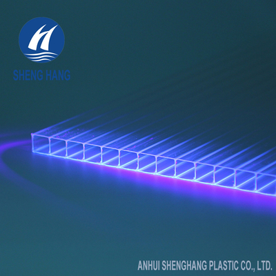 Tấm polycarbonate hai lớp UL94 V2 2.1 * 3m Cấu trúc hình chữ nhật