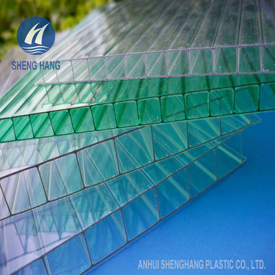 12mm Tấm polycarbonate đôi tường chống cháy bằng chứng nứt