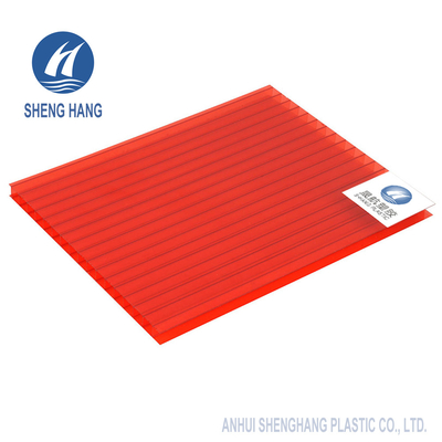 Tấm polycarbonate có tường đôi rõ ràng 2.1 * 6m Bảng PC Tấm lợp mái Coextorated UV Proof