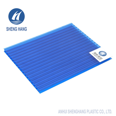Tấm polycarbonate có tường đôi rõ ràng 2.1 * 6m Bảng PC Tấm lợp mái Coextorated UV Proof
