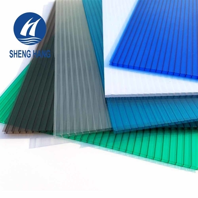 2100 * 5800mm Tấm polycarbonate hai vách ngăn mờ mờ 4mm Chống cháy