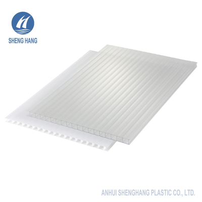 Xây dựng mái nhà PC rỗng Tấm polycarbonate kép chống trầy xước 80um