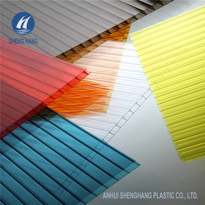 Tấm Polycarbonate kép không thể phá vỡ Tấm lợp 6m Chống tia cực tím