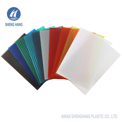 Tấm lợp tường đôi Polycarbonate 4mm đến 10mm ODM Trắng đỏ