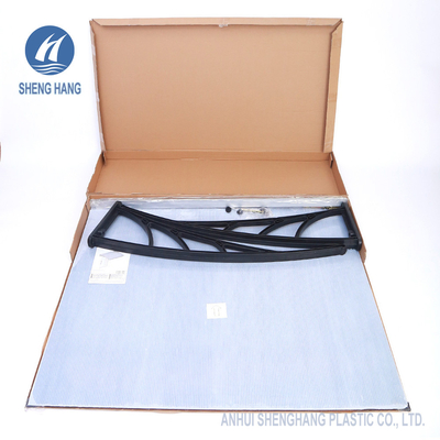 Mái hiên Polycarbonate cong màu nâu với chân đế kim loại Chống thấm nước Bền
