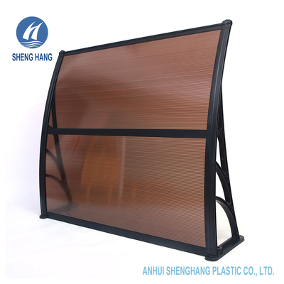 1,2 * 1m Nhôm polycarbonate cửa Canopies bền chống tia cực tím