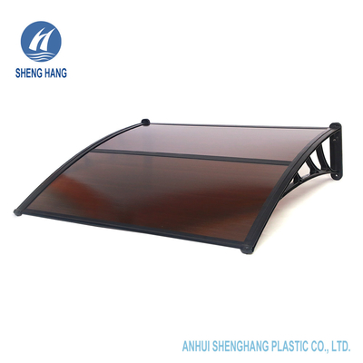 Cửa sổ tiêu chuẩn Cửa sổ nhựa Polycarbonate ngoài trời Mái hiên 3,3 * 3,9ft Màu nâu
