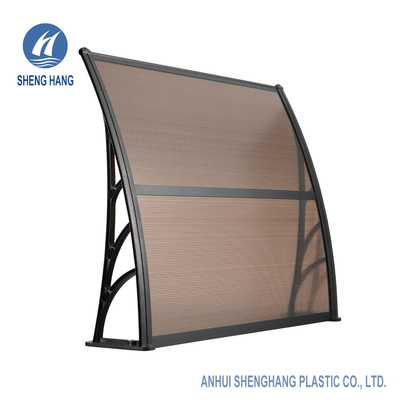 Cửa sổ tiêu chuẩn Cửa sổ nhựa Polycarbonate ngoài trời Mái hiên 3,3 * 3,9ft Màu nâu