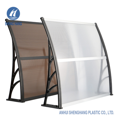 Cửa sổ tiêu chuẩn Cửa sổ nhựa Polycarbonate ngoài trời Mái hiên 3,3 * 3,9ft Màu nâu