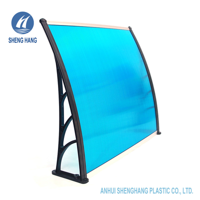 Cửa nhựa Polycarbonate Mái hiên nhựa chống thấm nước SGS Sân thượng PC Rain Shed