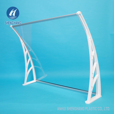 Tán cửa bằng polycarbonate vững chắc Mái hiên cửa sổ poly cacbonat bền