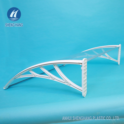 Tán cửa bằng polycarbonate vững chắc Mái hiên cửa sổ poly cacbonat bền