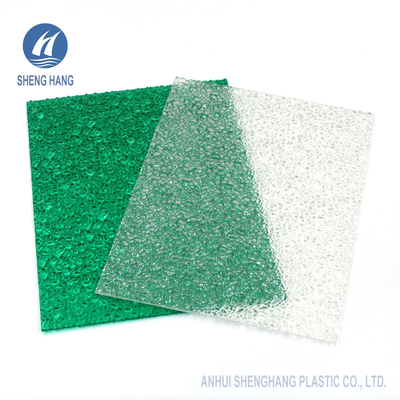 Màu cam xanh lá cây kim cương nổi tấm Polycarbonate 3mm chống thấm nước