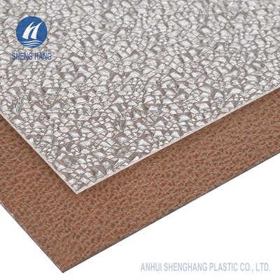Màu cam xanh lá cây kim cương nổi tấm Polycarbonate 3mm chống thấm nước