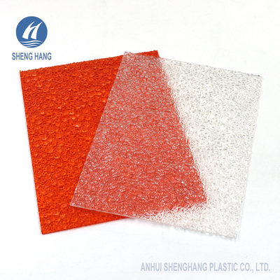 Màu cam xanh lá cây kim cương nổi tấm Polycarbonate 3mm chống thấm nước