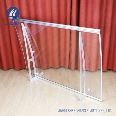 55 '' X 35 &quot;Cong Poly Carbonate Canopy Giá đỡ Alu Mái hiên cửa sổ