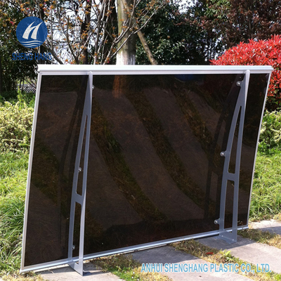 55 '' X 35 &quot;Cong Poly Carbonate Canopy Giá đỡ Alu Mái hiên cửa sổ