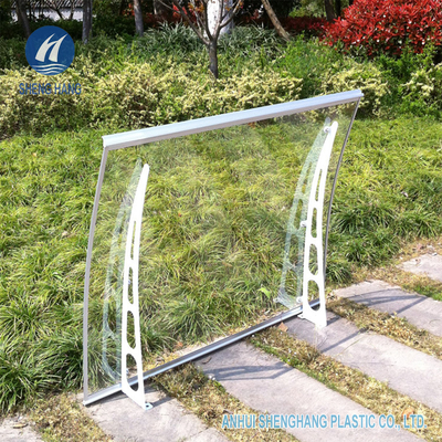Tự làm Khung kim loại Poly cacbonat Tán chống thời tiết Chiều rộng 1,4m cho cửa sổ