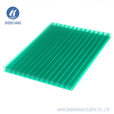 Tấm polycarbonate chống va đập 16mm Màu xanh lá cây rõ ràng Eco