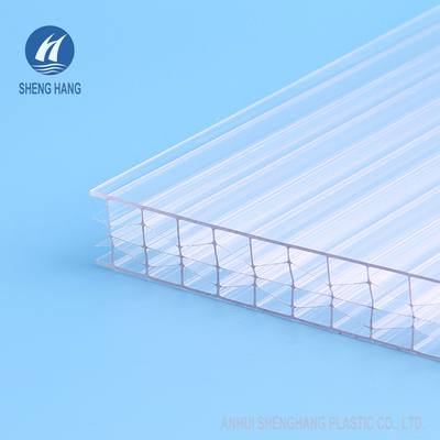 Cấu trúc rỗng X Tấm lợp polycarbonate đa vách 25mm 5 Tường PC