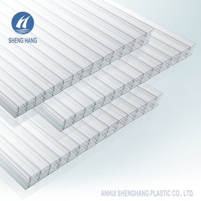 Tấm polycarbonate 18mm rỗng PC nhiều lớp Cấu trúc kim cương chống cháy 6 lớp